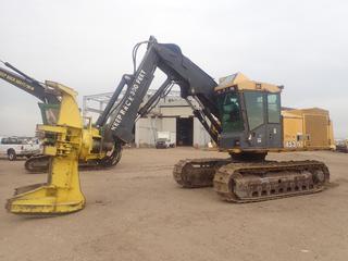 2003 John Deere 853G Feller Buncher c/w FS22 Saw Head, A/C Cab, Fire Suppression, Hydraulic Engine Cover, 6 Cyl. 8.1 L, Showing 17,506 Hrs, SN 003100 *Equipment From D&L Rehn Contracting*  **For More Information Contact Richard at 780-222-8309**