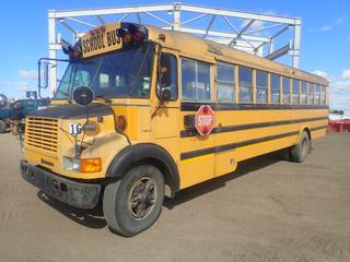 1996 International 3600 Thomas Vista School Bus, 4X2 Drive, 7.6L  DT466/Maxxforce DT Diesel Engine, 6-Cylinder, Automatic Transmission, 66 Seating Capacity, VIN 1HVBDAAP1TH283278, Showing 247,953 Kms *Note: Starts With Boost*