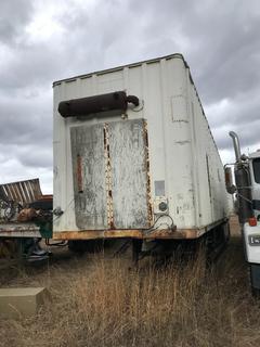 Located Offsite - T/A Generator Trailer, c/w Detroit 500KW Generator, Isuzu 75KW Generator, 4000L Underslung Fuel Tank, Showing 1,893 Hours and 5,083 Hours, Heater, DeVilbiss Air Compressor, Breaker Box & Panels *Note: Buyer Responsible For Load Out*   **Major Equipment Dispersal For Skoreyko Crushing Ltd.**   Located Near Caslan, AB  For More Info Contact Connor @ 780-218-4493