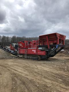 Located Offsite - 2018 SBM REMAX 300 Mobile Tracked Impact Crusher, 180 KW, SN 42165549 w/ 2018 12/30-2 Mobile Machine SL1027965, AVS Generator, Compaq Intelidrive DCU, Showing 603 Engine Hours, 473 Crusher Hours. *Note: Buyer Responsible For Load Out, Includes New Parts And components including Wear Plates, Motors, Drives Per Owner*   **Major Equipment Dispersal For Skoreyko Crushing Ltd.**   Located Near Caslan, AB  For More Info Contact Connor @ 780-218-4493