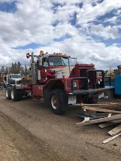 Located Offsite - 1974 HD Kenworth T/A 849S Winch Truck, Push Bumper, AB Assigned VIN 2ATH04179AM085929  *Note: Buyer Responsible For Load Out*   **Major Equipment Dispersal For Skoreyko Crushing Ltd.**   Located Near Caslan, AB  For More Info Contact Connor @ 780-218-4493