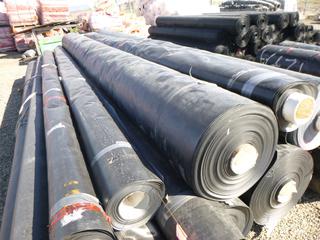 **LOCATED OFFSITE** (9 Rolls) Vinyl Liner, Approx 23ft Wide 20mil To 40mil Thick, Various Lengths *Note: Buyer Responsible For Loadout, This Item Is Located @ 7261 18ST NW, For More Info Contact Chris @ 587-340-9961*