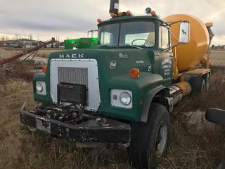 1979 Mack Cement Mixer c/w Mack 2-5 Transmission **Located Offsite Near Stony Plain, For More Information Contact Simon at 780-566-1831**