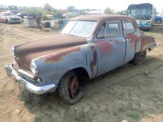 Antique Studebaker/Champion 4 Door Sedan c/w 6 Cylinder Flathead Engine, Model H86W3, Manual Transmission, Showing 7240, VIN G881 **Located Offsite at 21220-107 Avenue NW, Edmonton, For More Information Contact Richard at 780-222-8309**