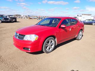 2011 Dodge Avenger SXT C/w Dual VVT 2.4L, 4-Cyl, A/T, Sunroof And 225/50 R18 Tires. Showing 223,308kms. VIN 1B3BD1FB5BN560826 *See Work Orders In Documents Tab*