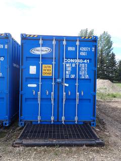 40ft Skid Mtd. High Cube Storage Container C/w 46ft Skid *Note: Buyer Responsible For Loadout*