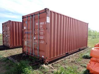 20ft Skid Mtd. Storage Container C/w 26ft Skid *Note: Contents Not Included, Buyer Responsible For Loadout, Item Cannot Be Removed Until Wednesday July 6 Unless Mutually Agreed Upon*