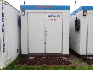 40ft Skid Mtd. Potable Water Containment Building C/w 45ft Skid, (3) 1700-Gal Tanks, Power, Berkeley Pumps And Pentair Pro-Source Plus Pressure Tank *Note: Buyer Responsible For Loadout*