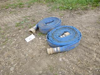 (2) 2in Discharge Hoses w/ Fittings, Length Unknown