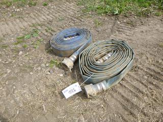 (2) 2in Discharge Hoses w/ Fittings, Length Unknown