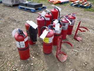 Qty Of Fire Extinguishers C/w (2) Mounting Brackets