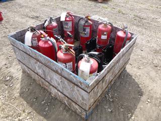 Qty Of Fire Extinguishers C/w Mounting Brackets