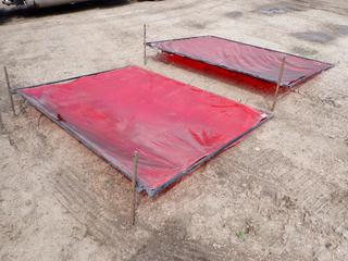 (2) 95in X 6ft Welding Screens *Note: Holes In Screen*