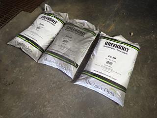 Qty Of (3) 50lb Bags Of Green Grit Recycled Glass