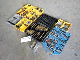 Qty Of Assorted Incomplete Drill Bit Sets C/w 1/2 X 14 And 3/4 X 14 Taper Pipe Taps