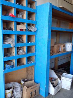 Qty Of Nuts, Bolts, Washers, Fan Motor, Fittings, Dust Bane And Assorted Supplies *Note: Shelving And Bolt Bin Not Included*