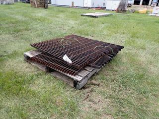 (1) 38in X 36in, (1) 36in X 43 1/2in And (1) 26 1/2in X 46in Pieces Of Grating