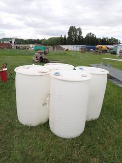 Qty Of (4) Plastic Barrels