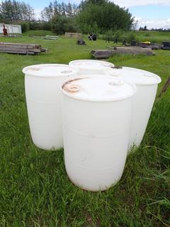 Qty Of (4) Plastic Barrels