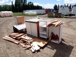 Bathtub C/w Assorted Cabinet Doors, Vanity And (2) Cabinets