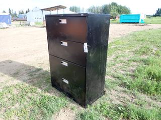 36in X 19 1/4in X 53 1/2in 4-Drawer Filing Cabinet