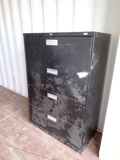 36in X 19 1/4in X 53 1/2in 4-Drawer Filing Cabinet