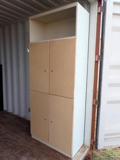 35in X 17in X 7ft 4-Door Storage Cabinet