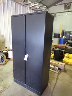 3ft X 18in X 6ft 2-Door Storage Cabinet C/w Contents