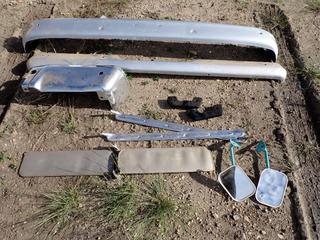 Bumper To Fit 64 Chev C/w Sun Visor, Mirrors And Assorted Parts