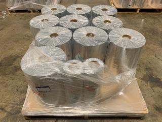 (10) Branded Foil Roll Stock Films 409mm.