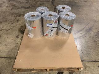 (5) Branded Foil Roll Stock Films 409mm.