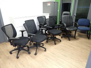 (8) Rolling Office Chairs and (1) Waiting Room Chair.