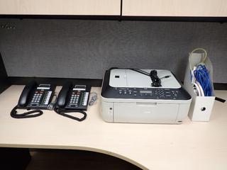 Canon MX320 All-In-One Inkjet Photo Printer and (2) Nortel Office Phones.