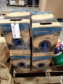 (4) Boxes of General Inside Wire $PR 24AWG Blue.