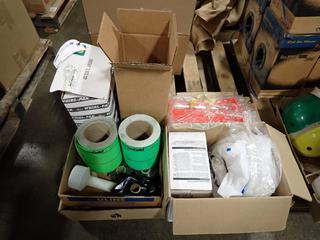 Assorted Nasco Puncture Proof Tabs, Versa Cold Labels and Bolt Container Seals.
