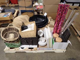 Assorted Vases, Baskets and Pictures.