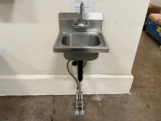 Stainless Steel Sink with 2 Foot Pedals.