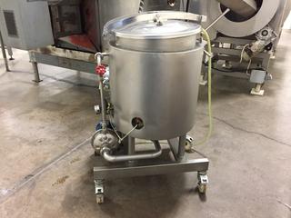 Pressurized Oil Holding Tank, Approx. 36 Gallon Capacity.