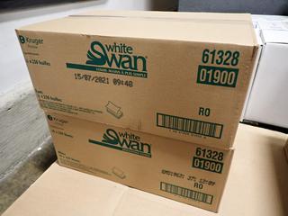 (2) Boxes of White Swan Singlefold Towels, 16x250 Sheets Per Box.