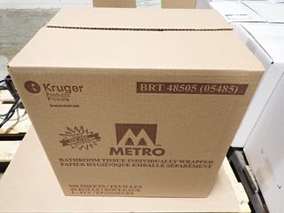 (48) Rolls of Metro 2-Ply Bathroom Tissue, Individually Wrapped, 500 Sheets Per Roll.