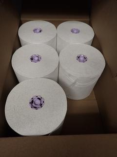 (5) Scott High Capacity White Roll Towels, 8 In x 950 Ft.
