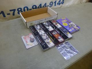 (6) McDonald's Hockey Sticks, Sundin, Thornton, Lecavalier, Fleury, Spezza, Ovechkin w/ Unopened 1991 CFL Trading Cards (G-2)