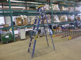 8 Ft. Featherlite Fiberglass Step Ladder, 200 Lbs. Weight Rating (Z)