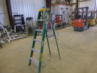 6 Ft. Featherlite Aluminum Step Ladder, 225 Lbs. Weight Rating (Z)