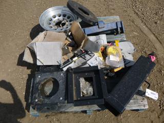 Qty of Misc. Items Includes 17 In. 8 Bolt Rim, Spreader / Lifting Bar, Hitch Lock and Other Misc. Items
