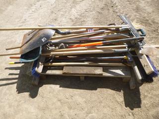 Qty of Brooms, Squeegees, Shovels, Sledge Hammer and Chipper
