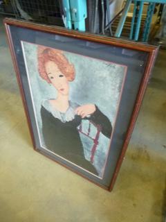 Woman with Red Hair Picture, 42  In. (H) x 30 In. (W) (Upstairs)