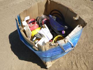 Qty of Hard Hats, Ear Muffs, Gloves and Respirator / Masks