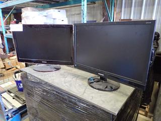 (2) 27 In. Samsung Monitor w/ Power Cords (T-1-1)