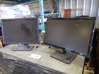 (1) 21 In.  Dell E221OF Monitor w/ Power Cord, (1) 21 In. Samsung S22D390H  Monitor w/ Power Cord (T-1-1)